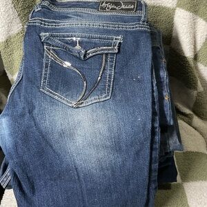 High Rise Blue Jeans